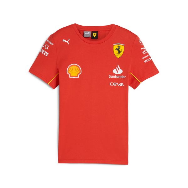 PUMA Puma Scuderia Ferrari 2024 Replica Collection Team Tee Youth, Red, Size 11-12Y, Clothing