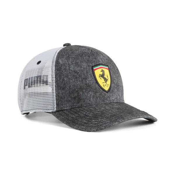 PUMA Puma Scuderia Ferrari Desert Sun Trucker Cap, Black, Size Adult, Accessories