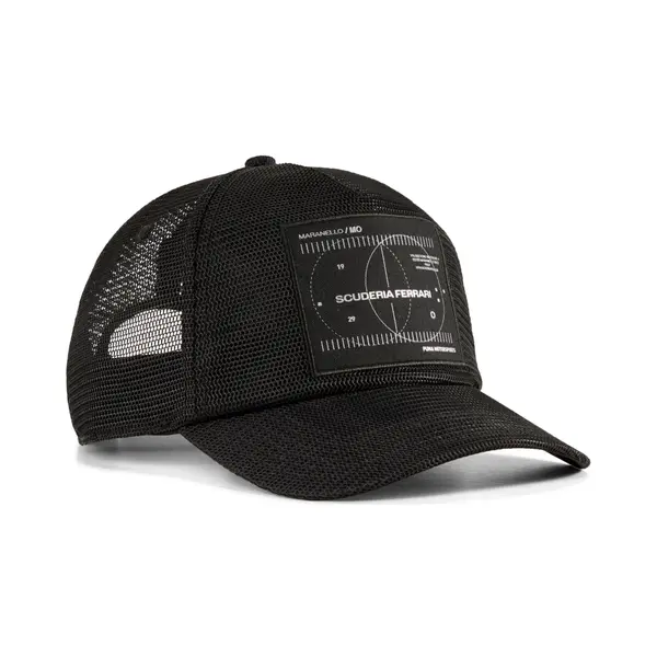 PUMA PUMA Scuderia Ferrari Lifestyle Trucker Cap, Ferrari, Black, OSFA