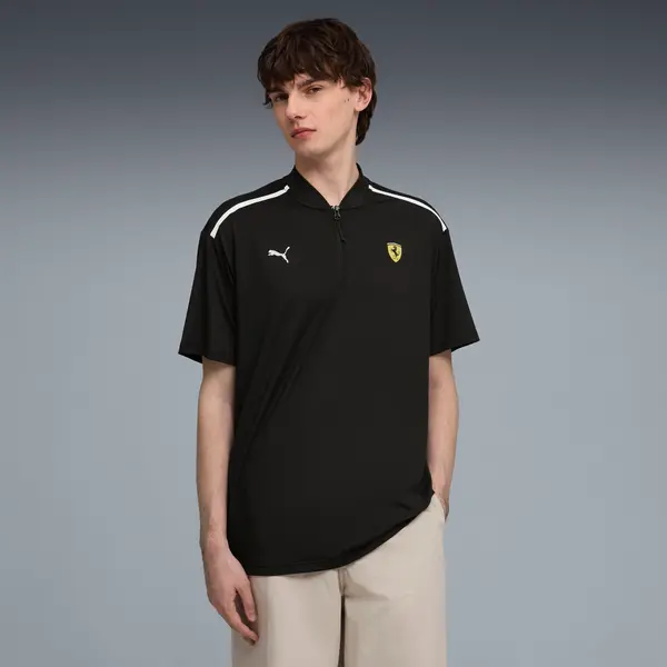 PUMA PUMA Scuderia Ferrari Premium CLOUDSPUN Polo Men, Clothing, Black, S