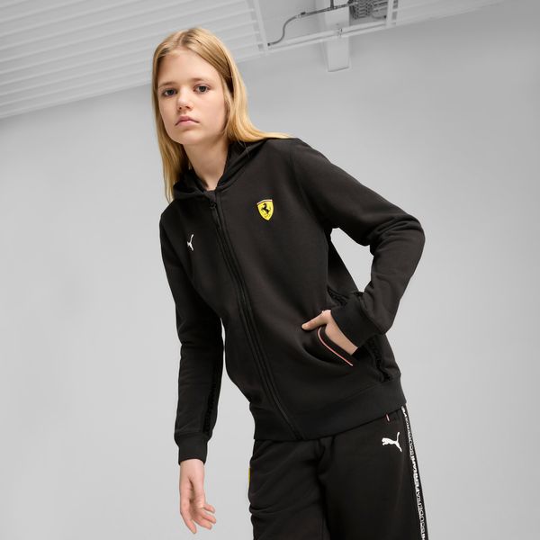 PUMA Puma Scuderia Ferrari Race Hoodie Youth, Black, Size 13-14Y, Clothing