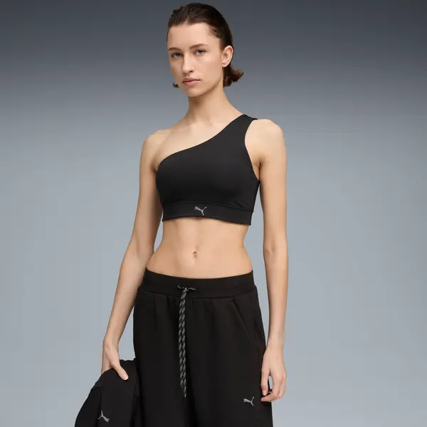 PUMA PUMA SHAPE Asymmetrical Bra Women, Clothing, Black, S