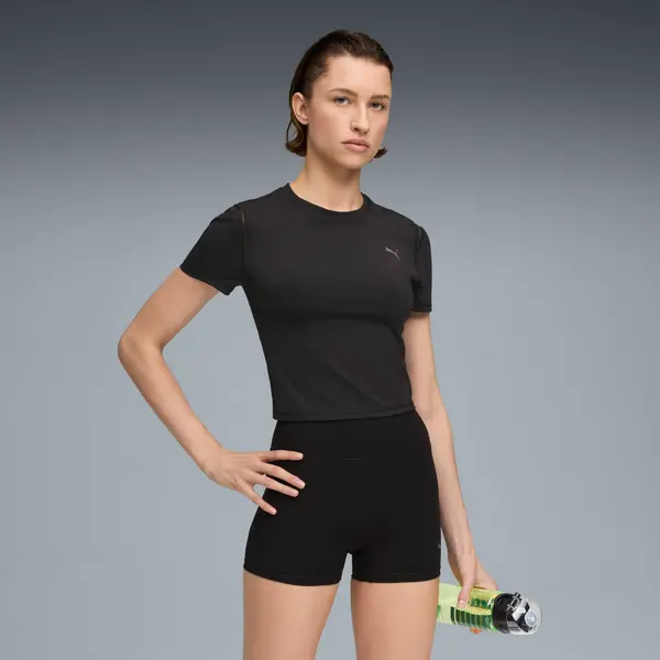 PUMA PUMA SHAPE Baby Training Tee Women, Clothing, Black, S