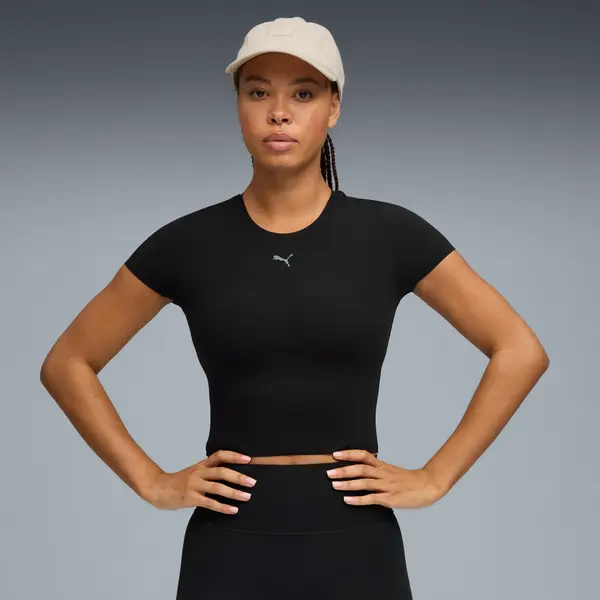 PUMA PUMA SHAPELUXE Baby Training Tee Women, Clothing, Black, S