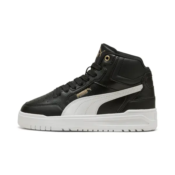 PUMA PUMA Shuffle Downtown Mid Sneakers Youth, Shoes, Black/White/Gold, 35.5