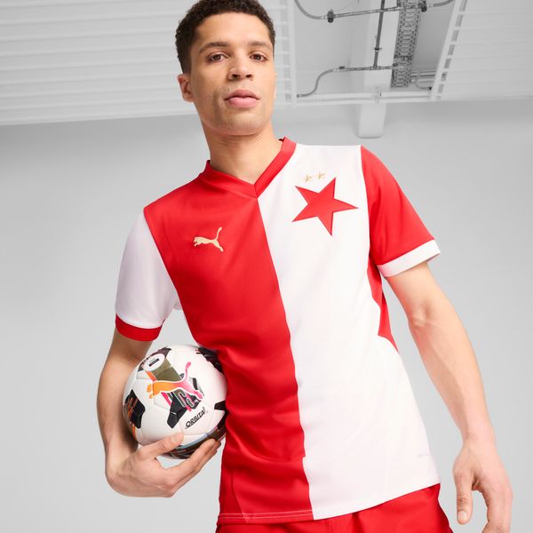 PUMA Puma SK Slavia Praha 24/25 Home Jersey, White, Size M, Clothing