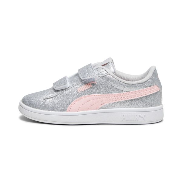 PUMA Puma Smash 3.0 Glitz Glam Sneakers Kids, Gray, Size 34, Shoes