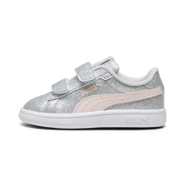 PUMA PUMA Smash 3.0 Glitz Glam Toddlers' Sneakers, Shoes, Glacial Gray/Frosty Pink, 19