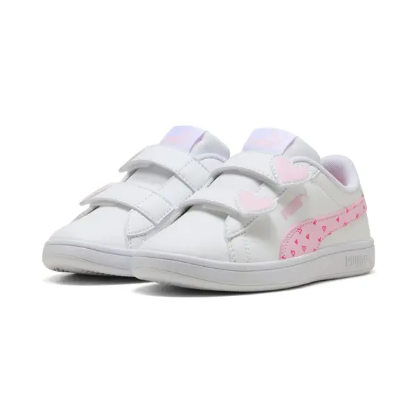 PUMA PUMA Smash 3.0 Hearty Sneakers Kids, Age, White/Pearl Pink, 27.5