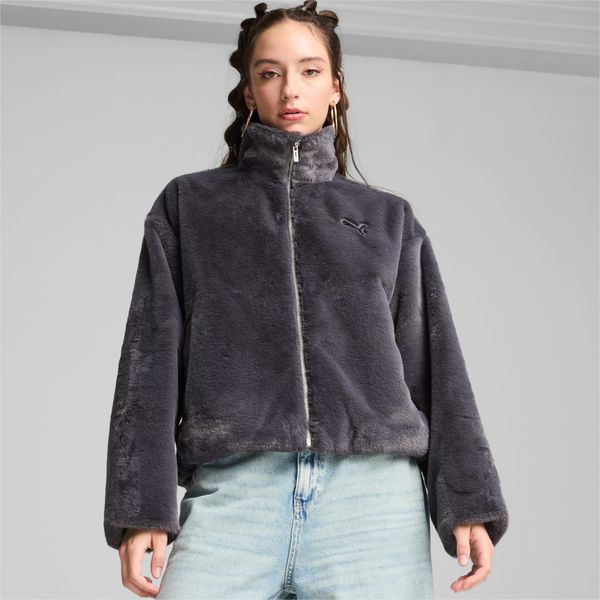 PUMA PUMA Soft Fleece Jacket Women, Galactic Grey