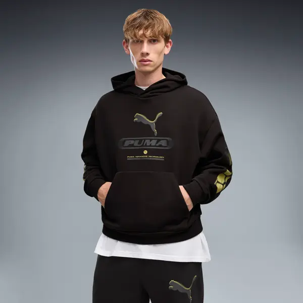 PUMA PUMA Sport Boxy Graphic Fleece Hoodie Men, Men, Black, S