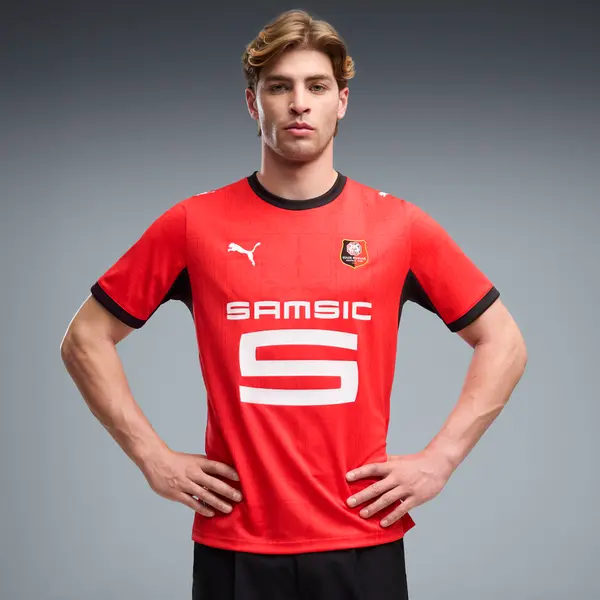 PUMA PUMA Stade Rennais 26/27 Home Jersey Men, Clothing, Red/Black, S