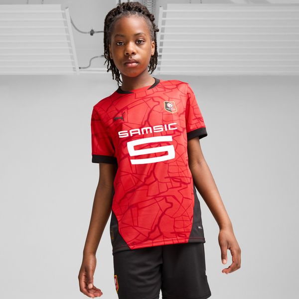 PUMA Puma Stade Rennais F.C. 24/25 Home Jersey Youth, Red, Size 11-12Y, Clothing