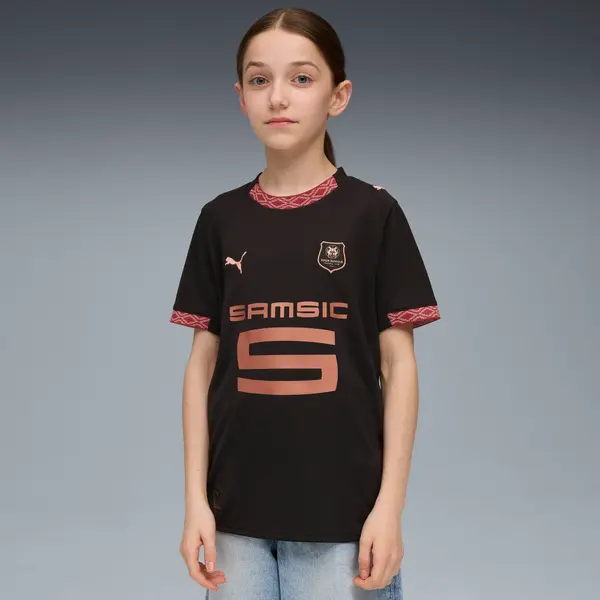 PUMA PUMA Stade Rennais FC 25/26 Third Jersey Youth, Clothing, Black/Copper, 15-16Y