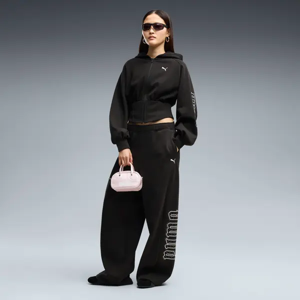 PUMA PUMA Street Glam Slouchy Bedazzled Oversized Pants Women, Women, Black, S