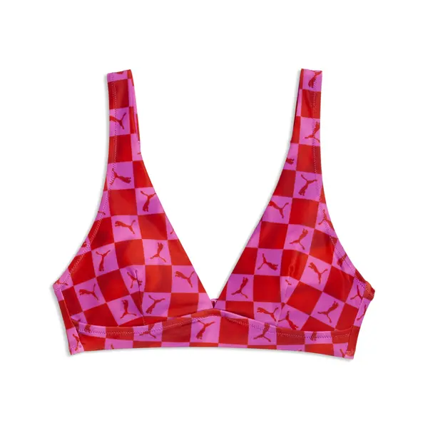 PUMA PUMA Swim Printed Bikini Top Women, Sport, Red/Pink, L