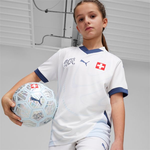 PUMA Puma Switzerland 2024 Away Jersey Youth, White, Size 11-12Y, Clothing