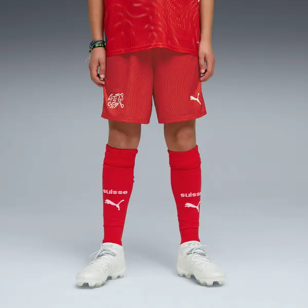 PUMA PUMA Switzerland 2026 Shorts Youth, Clothing, Red/White, 15-16Y