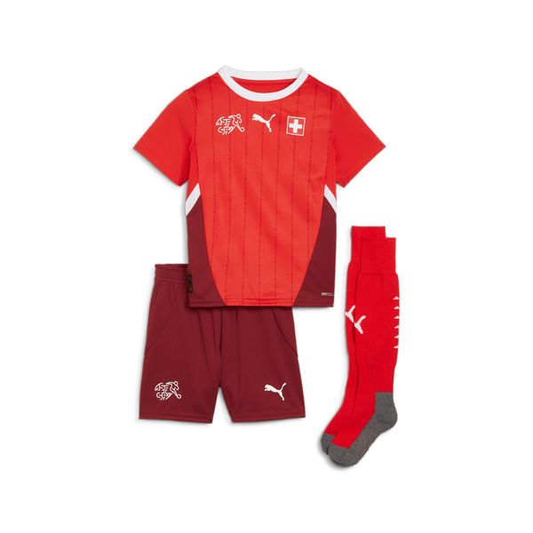 PUMA Puma Switzerland Football 2024 Home Mini Kit, Red, Size 1-2Y, Clothing