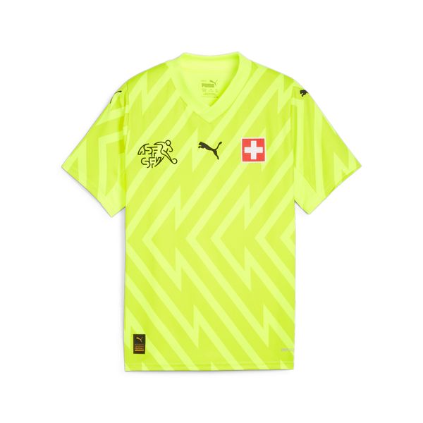 PUMA Puma Switzerland Youth Goalkeeper Jersey, Yellow, Size 11-12Y, Clothing