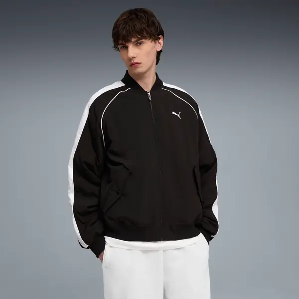 PUMA PUMA T7 Bomber Jacket Unisex, Clothing, Black, S