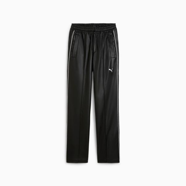 PUMA PUMA T7 Pleather Track Pants, Black