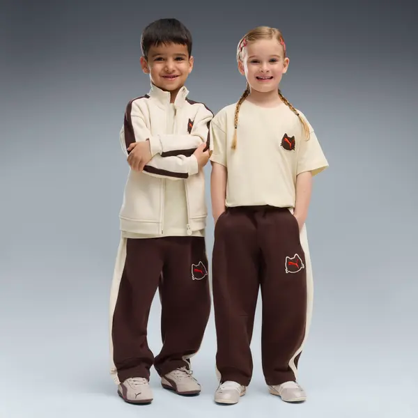 PUMA PUMA T7 Relaxed Barrel Sweatpants Kids, Clothing, Chocolate Fondue, 4-5Y
