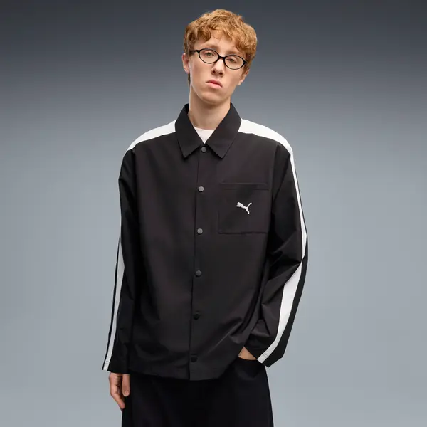 PUMA PUMA T7 Relaxed Overshirt Men, Men, Black, S