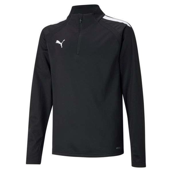 PUMA Puma team LIGA Quarter-Zip Football Top Youth, Black, Size 7-8Y, Clothing