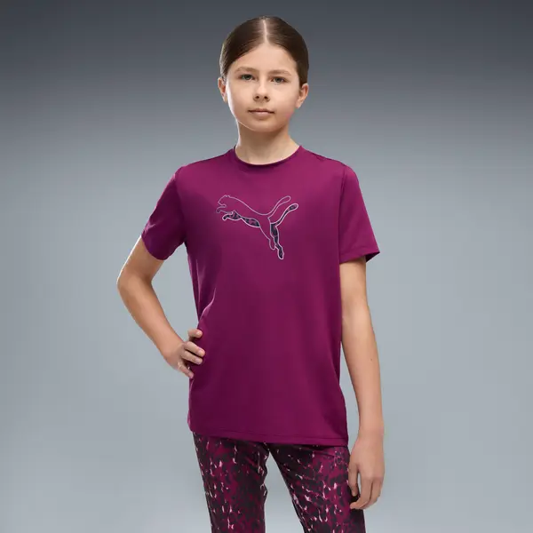 PUMA PUMA Train All Day Essentials Logo Graphic Tee Youth, Kids, Fuchsia Glow, 15-16Y