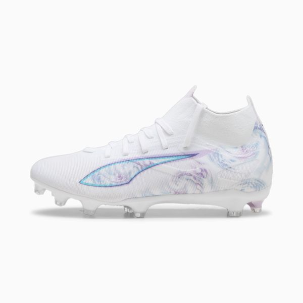 PUMA PUMA Ultra 5 Match+ Brilliance FG/AG Football Boots Women, White/Black/Spring Lavender