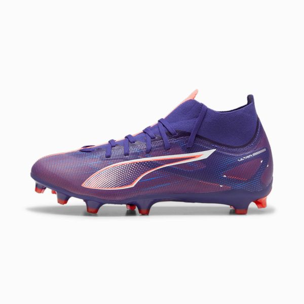 PUMA PUMA Ultra 5 Match+ FG/AG Football Boots, Lapis Lazuli/White/Sunset Glow