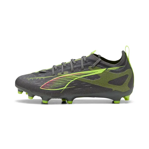 PUMA PUMA ULTRA 5 PRO FG/AG Football Boots Youth, Shoes, Matte Aged Silver/Yellow Alert/Sun Struck, 29