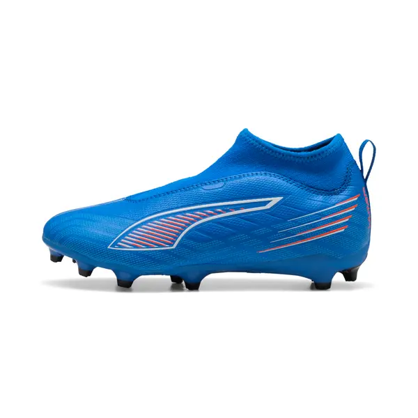 PUMA PUMA ULTRA 6 MATCH+ FG/AG Laceless Football Boots Youth, Shoes, Ultra Blue/White/Glowing Red, 29