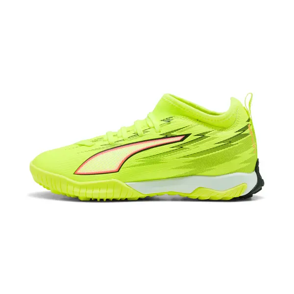 PUMA PUMA ULTRA 6 MATCH TT + Mid Football Boots Youth, Shoes, Yellow Alert/Black/Glowing Red, 33