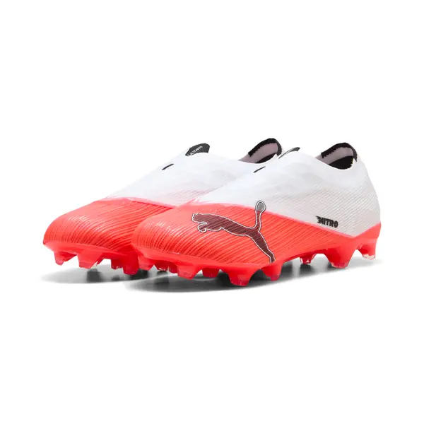 PUMA PUMA ULTRA NITRO™ 7 MATCH FG/AG Laceless Football Boots Unisex, Women, Ultra Red/Black/White, 44