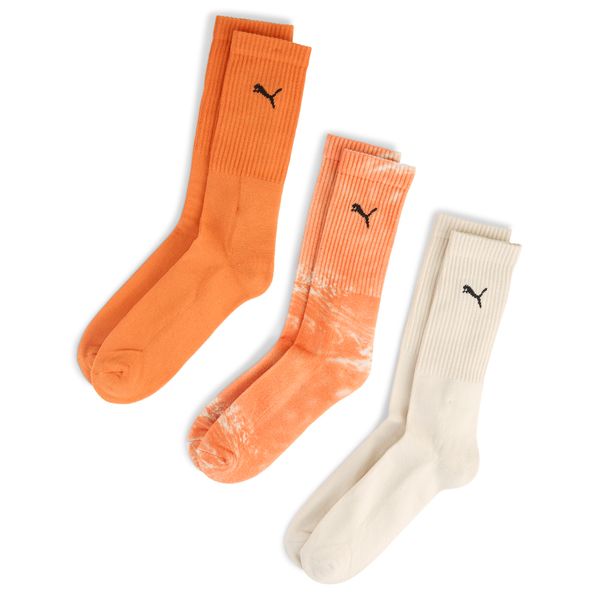 PUMA Puma Unisex Crew Shirt Socks 3 pack, Orange, Size 35-38, Clothing