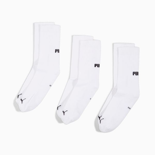 PUMA PUMA Unisex Crew Socks 3 Pack, White