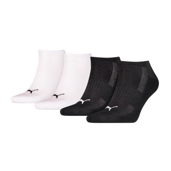 PUMA Puma Unisex Cushioned Sneaker Socks 4 pack, Black, Size 39-42, Clothing