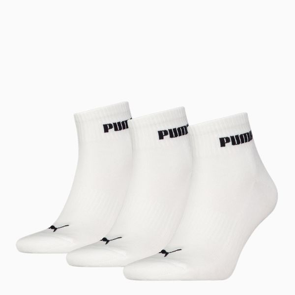 PUMA PUMA Unisex Quarter Socks 3 Pack, White