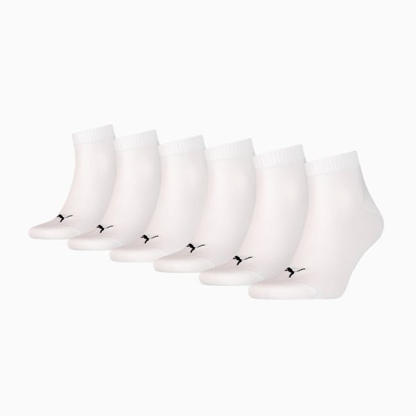 PUMA PUMA Unisex Quarter Socks 6 Pack, White