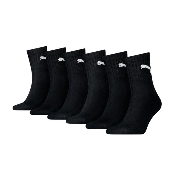 PUMA Puma Unisex Short Crew Shirt Socks 6 pack, Black, Size 47-49, Clothing