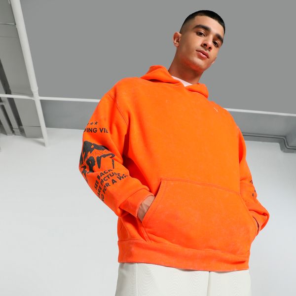 PUMA Puma UNTERGRUND Oversized Hoodie, Orange, Size XXL, Clothing