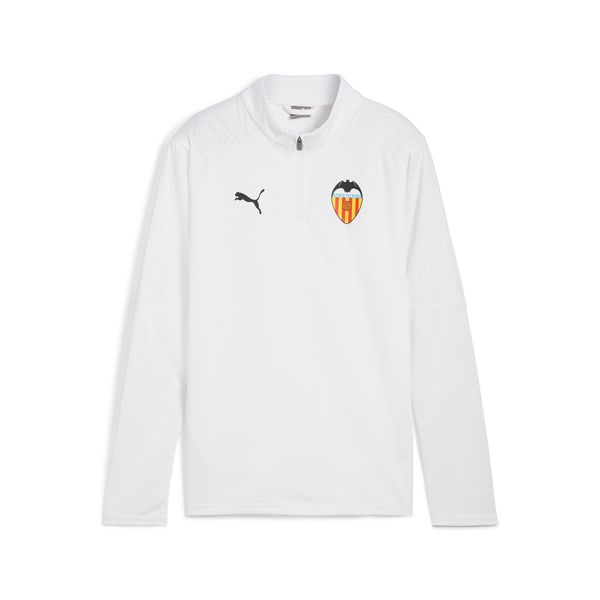 PUMA Puma Valencia CF Training Quarter-Zip Top Youth, White, Size 11-12Y, Clothing