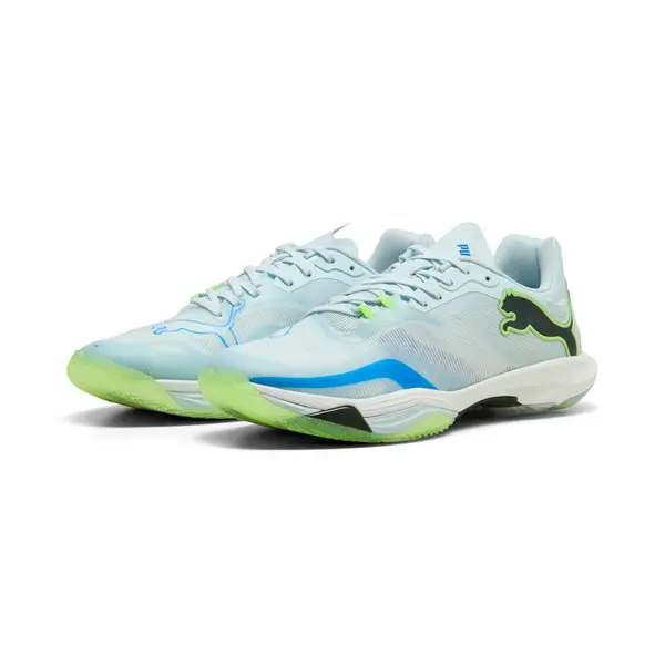 PUMA PUMA Vantage NITRO™ 2 Indoor Shoes Unisex, Sport, Aqua Glow/Black/Green Glare, 44