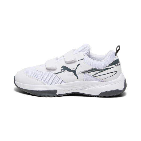 PUMA Puma Varion II Indoor Sports Hook-and-Loop Shoes Kids, White, Size 33, Shoes