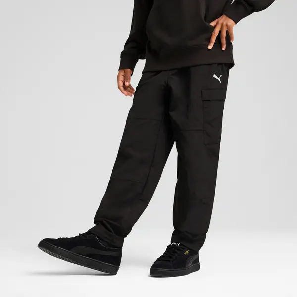 PUMA PUMA WARDROBE ESS Relaxed Woven Cargo Pants Youth, Clothing, Black, 15-16Y