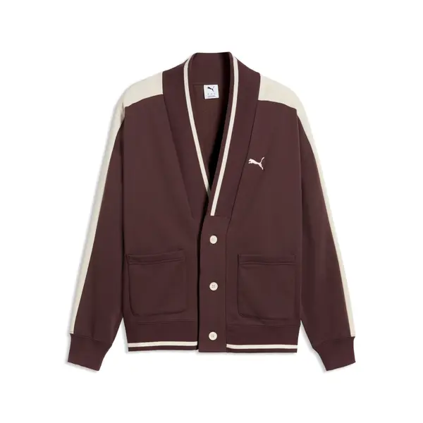 PUMA PUMA Wardrobe Essentials Oversized Cardigan Unisex, Puma, Chocolate Brown, S