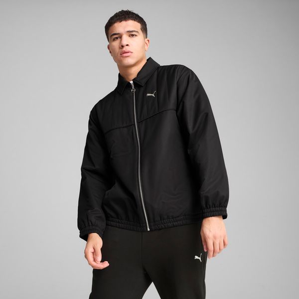 PUMA Puma WARDROBE Essentials Relaxed Retro Football Jacket Unisex, Black, Size XS, Clothing