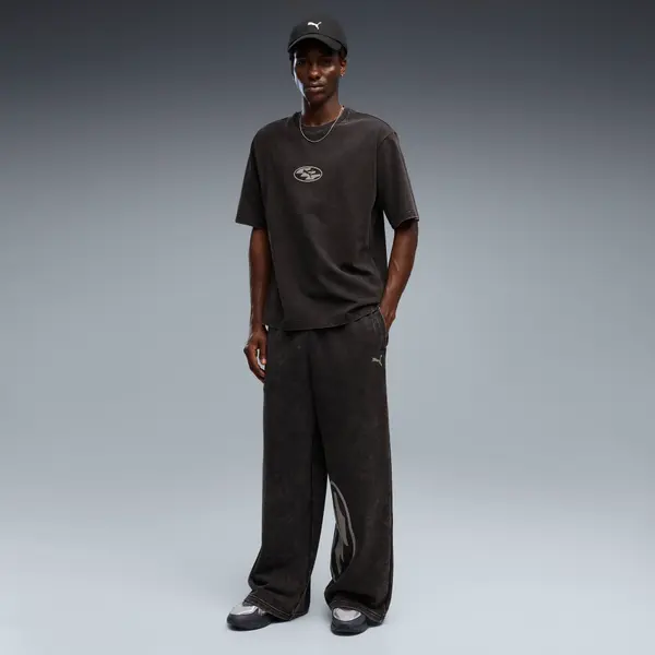 PUMA PUMA Wide Graphic Pants Unisex, Clothing, Black, S